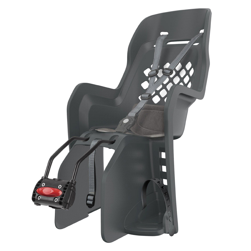Polisport porte bebe-siege enfant arriere sur cadre joy noir coussin gris